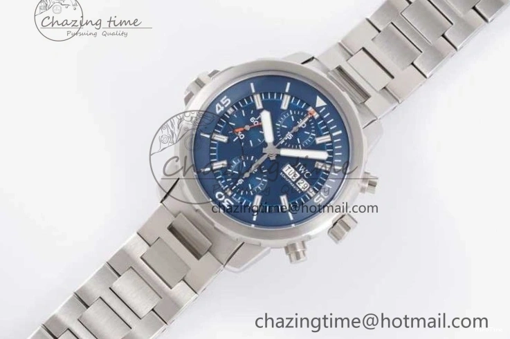 MIROTIME 0302 Aquatimer Chrono SS V6SF 1:1 Best Edition Blue Dial on SS Bracelet A Modern 7032